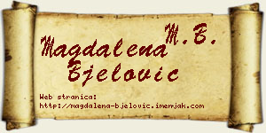 Magdalena Bjelović vizit kartica